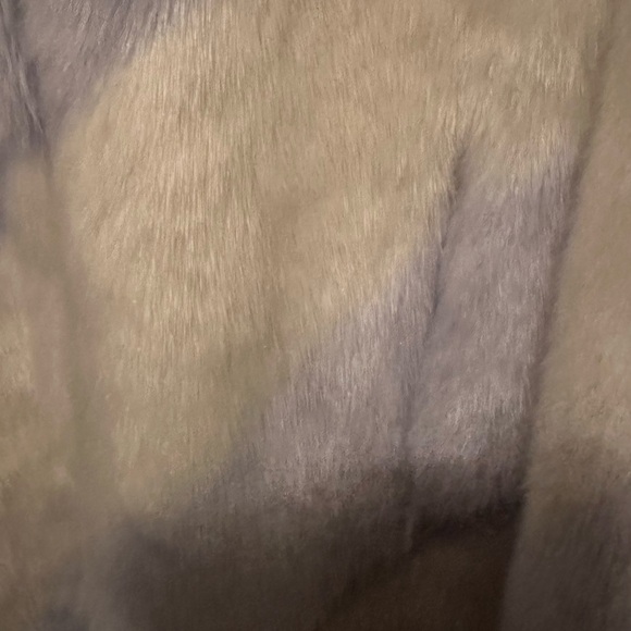 Anthropologie Maeve Elegant White and Blue Faux Fur Collared Coat - Picture 7 of 8